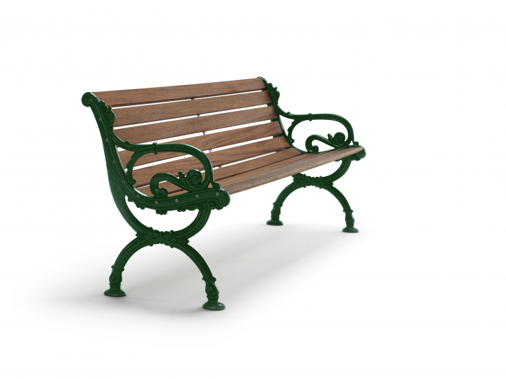 Byarum Soffa, 125 Cm - Grön/oljad Mahogny
