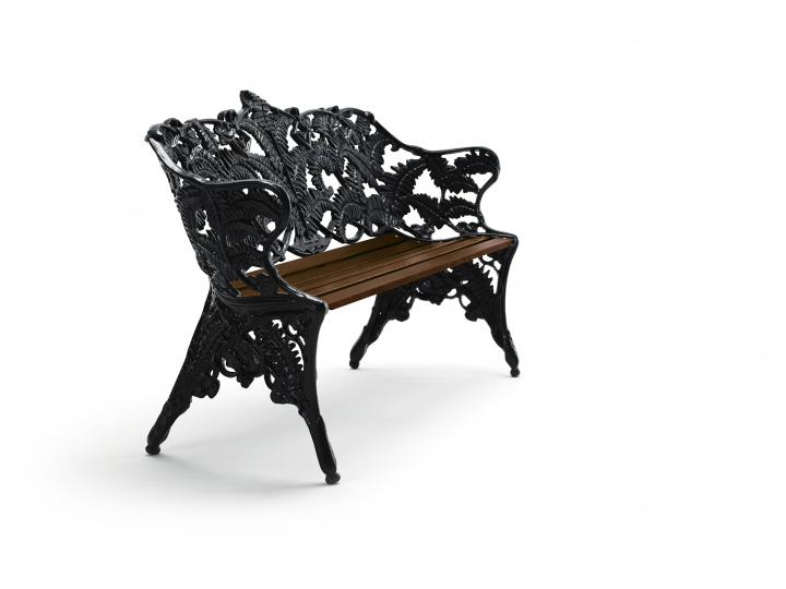Classic Soffa - Svart/oljad Mahogny