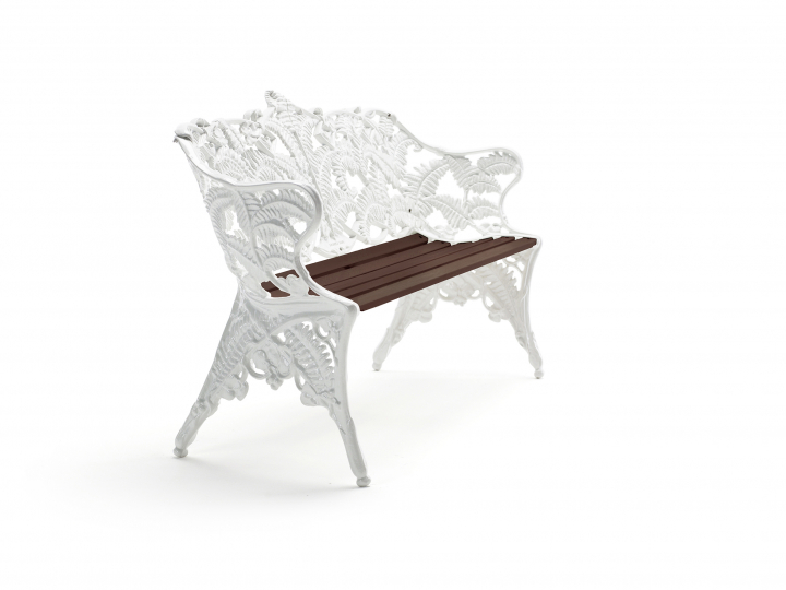 Classic Soffa - Vit/oljad Mahogny