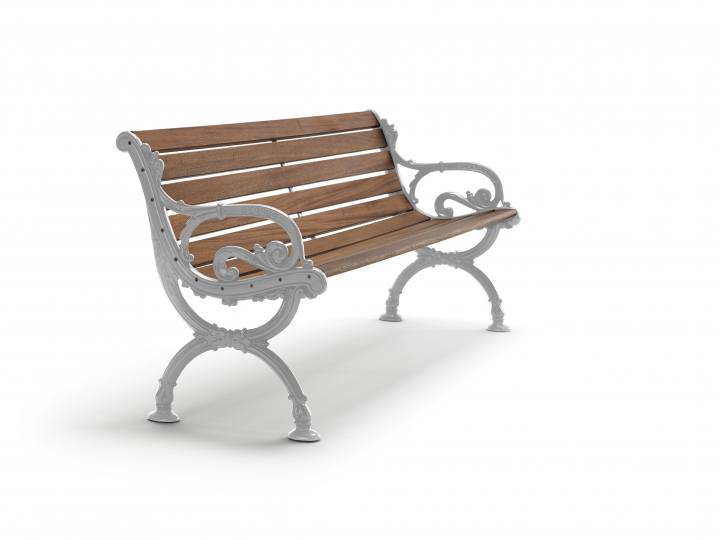 Byarum soffa, 155 cm - natur/ oljad mahogny