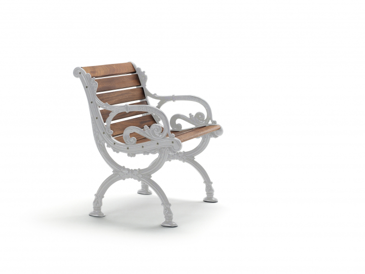 Byarum fåtölj - natur/oljad mahogny