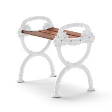 Byarum Pall - Vit/oljad Mahogny