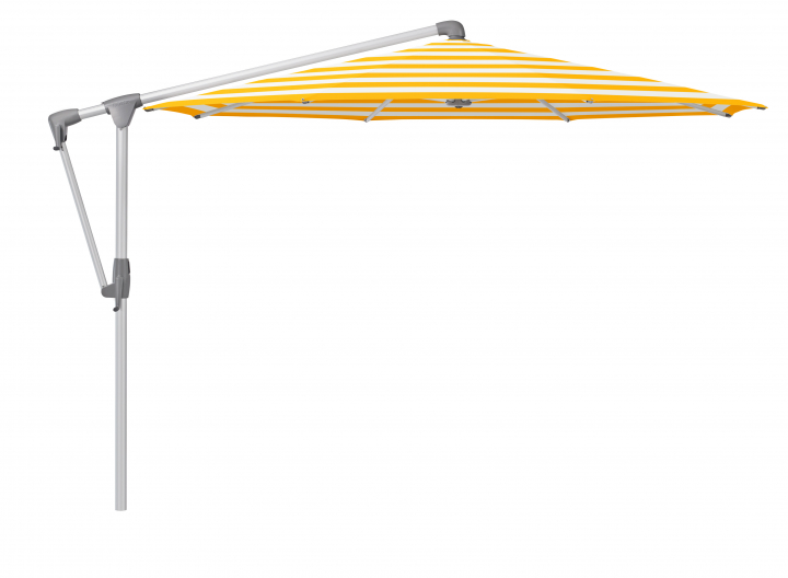 Sunwing Casa parasoll 2,7x2,7m anodizerad aluminium - yellow stripe (t