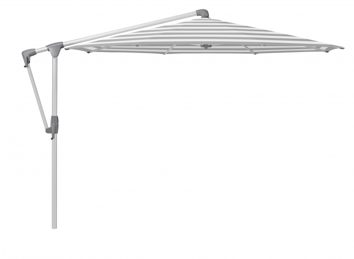 Sunwing Casa parasoll Ø3 m anodizerad aluminium - grey stripe (tygkval