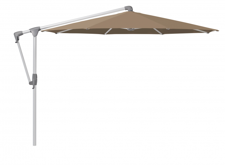 Sunwing Casa parasoll Ø3 m anodizerad aluminium - walnut (tygkvalitet