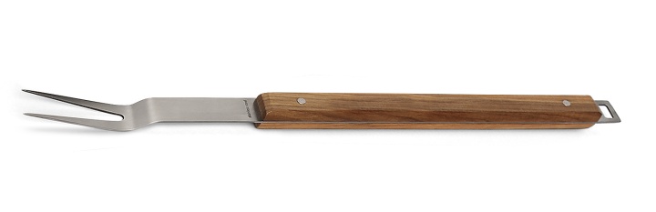 BBQ Tool Fork / gaffel - rostfritt stål / teak i gruppen Grillar / Röshults / Utekök hos Sommarboden i Höllviken AB (100075-R)