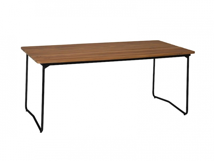 Bord B31 170 - obehandlad teak/svart stativ