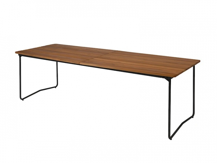 Bord B31 230 - obehandlat teak/svart stativ