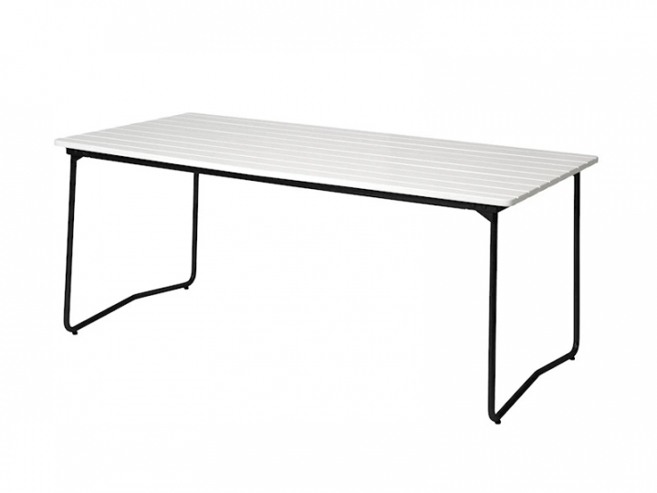 Bord B31 170 - vitlackad ek/svart stativ