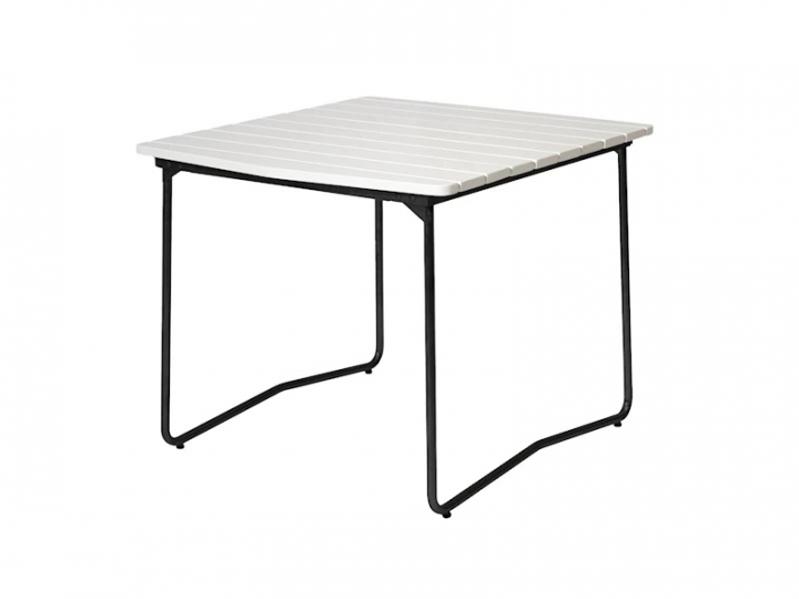 Bord B31 84 - vitlackad ek/svart stativ