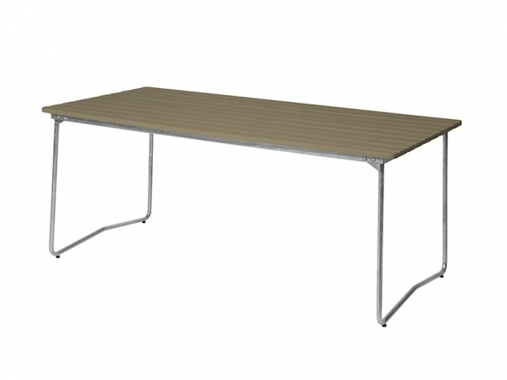 Bord B31 170 - ljusgrön lackad ek/varmförzinkat stativ