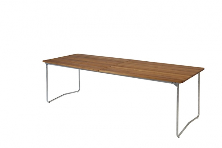 Bord B31 230 - obehandlad teak/varmförzinkat stativ