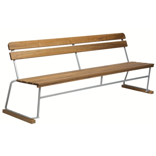 Soffa 5 - Obehandlad Teak/varmförzinkat Stativ