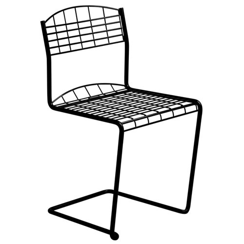 High Tech stol - svart i gruppen Utemöbler / Material / Rostfritt stål / Stolar - Rostfritt stål hos Sommarboden i Höllviken AB (10606)