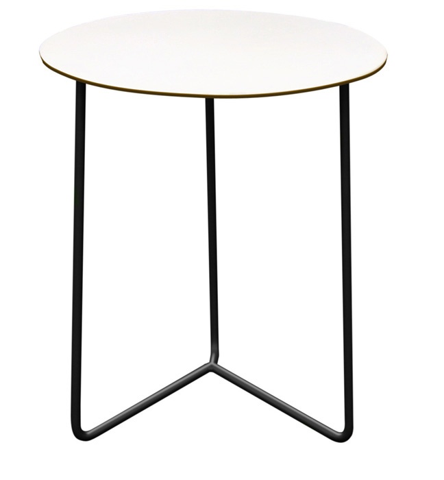 High Tech bord 60 - vit laminat/svart stativ i gruppen Utemöbler / Material / Hardwoodmöbler / Bord - Hardwoodmöbler hos Sommarboden i Höllviken AB (10612)