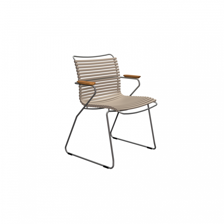 CLICK karmstol - beige/grey