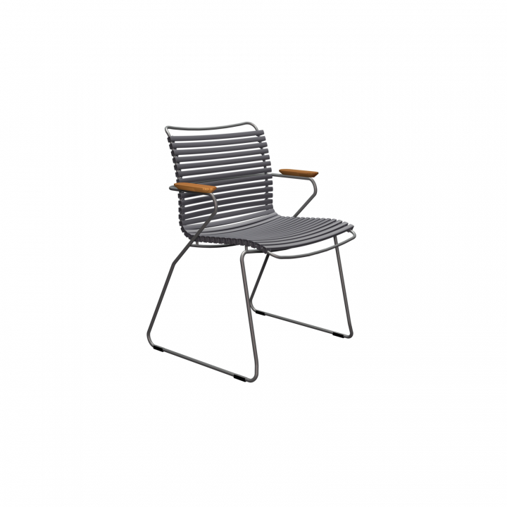 CLICK karmstol - dark grey/grey