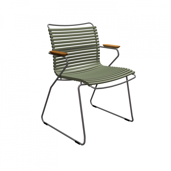 Click Karmstol - Olive Green/bamboo