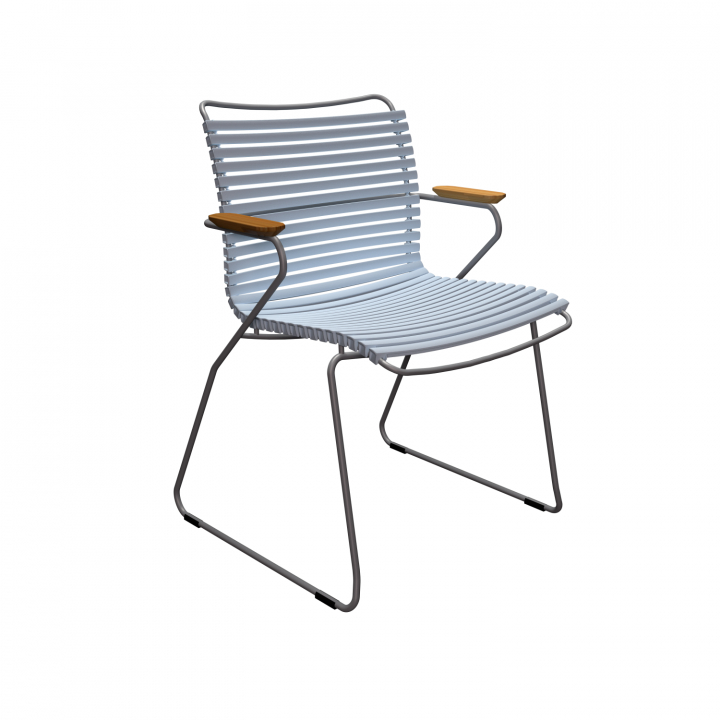 Click Karmstol - Dusty Light Blue/bamboo