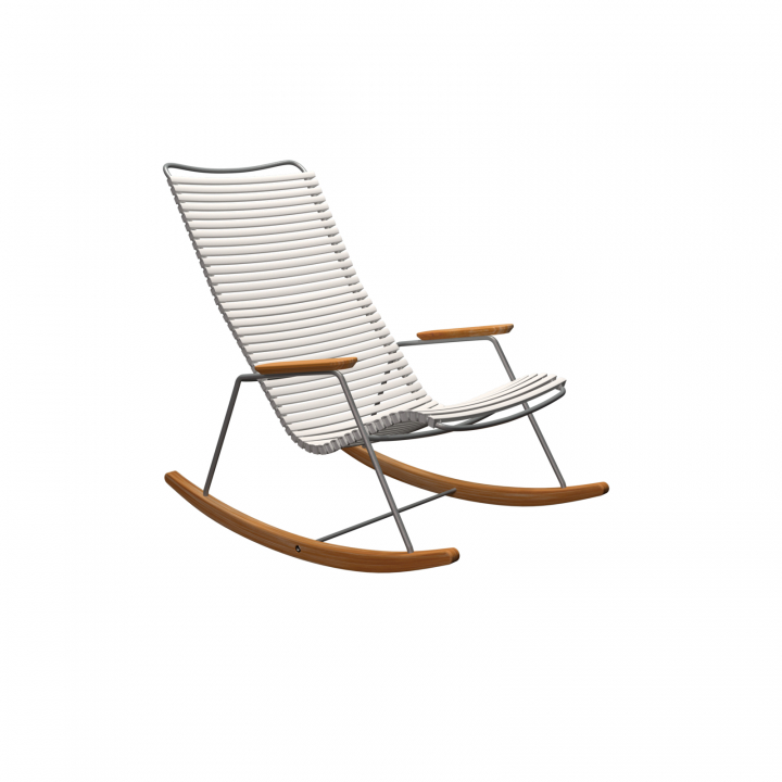 CLICK gungstol - muted white/bamboo