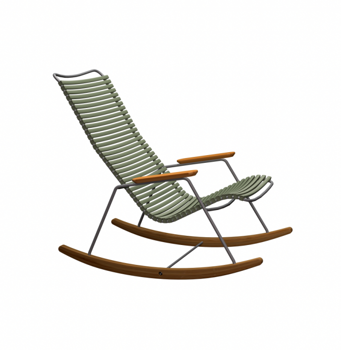 CLICK gungstol - olive green/bamboo