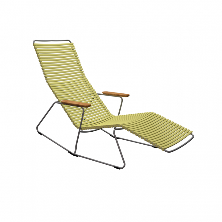 CLICK däckstol - lemon zest/grey