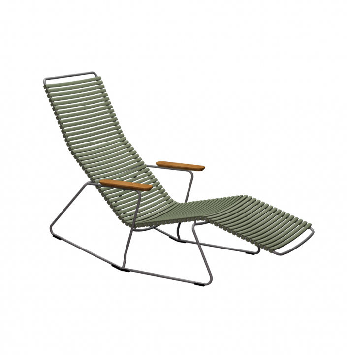 CLICK däckstol - olive green/grey