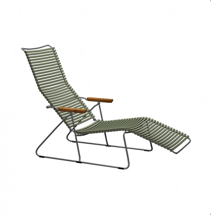CLICK solsäng - olive green/grey