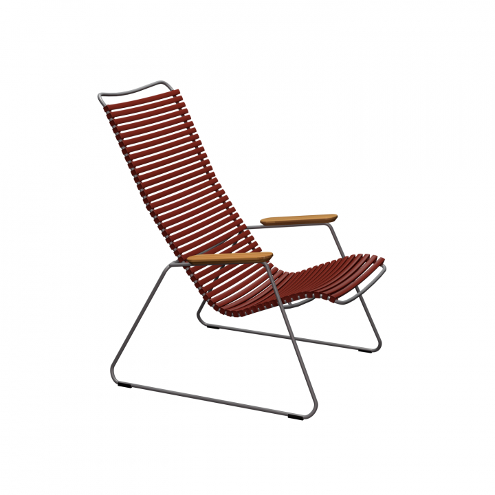 Click Loungestol - Paprika/bamboo