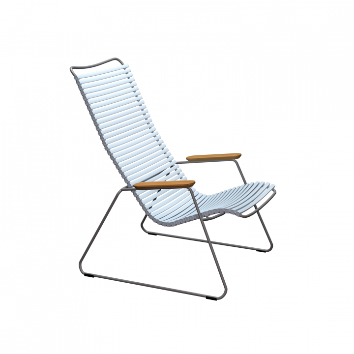 Click Loungestol - Dusty Light Blue/bamboo