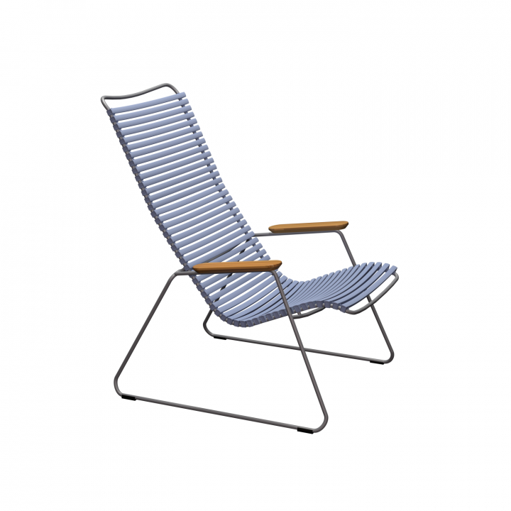 Click Loungestol - Pigeon Blue/bamboo