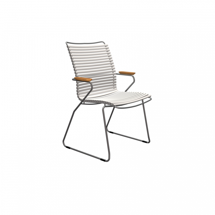 CLICK karmstol, hög rygg - muted whitegrey