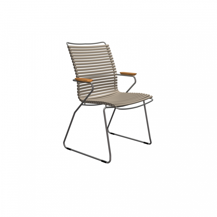 CLICK karmstol, hög rygg - beige/grey
