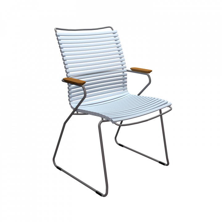 Click Matstol Hög Rygg - Dusty Light Blue/bamboo