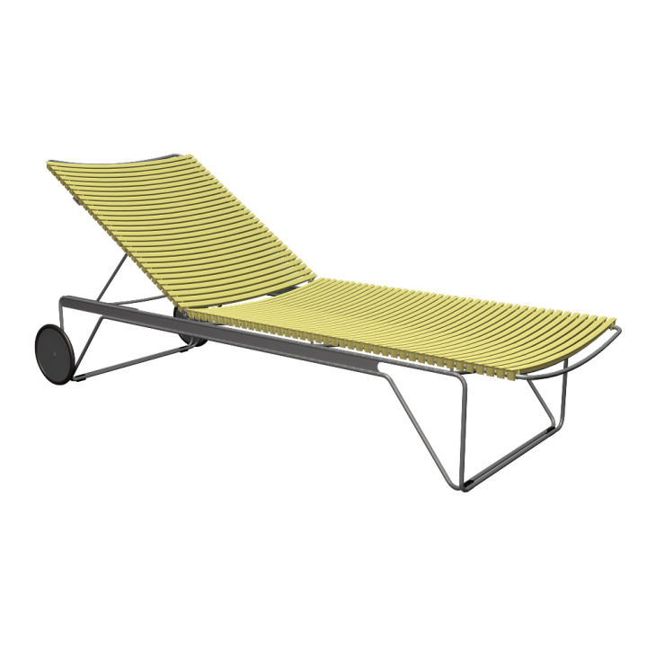 CLICK justerbar solsäng - lemon zest/grey