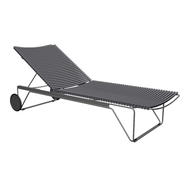CLICK justerbar solsäng - dark grey/grey