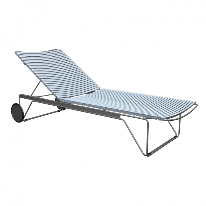 CLICK justerbar solsäng - dusty light blue/grey