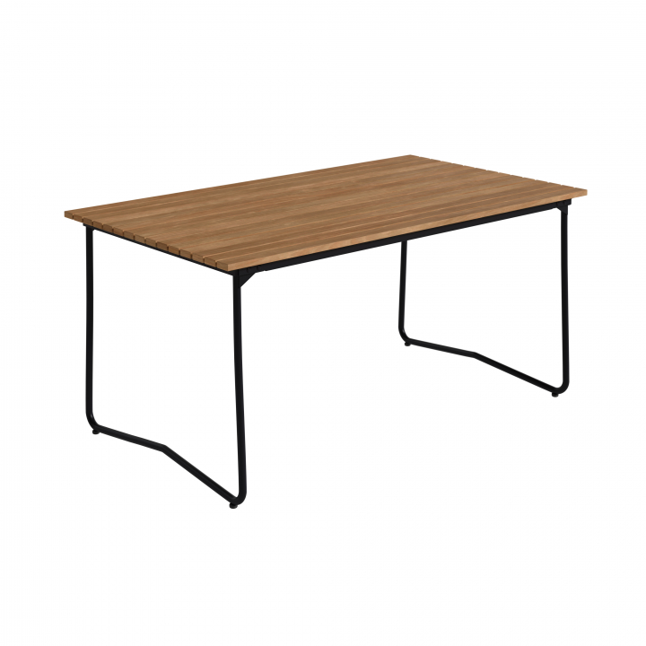 Bord Bovik 150 - obehandlad teak/ svart stativ