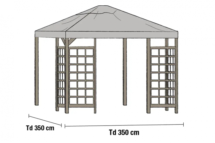 Hov Tak 3,5x3,5 Cm - Grå
