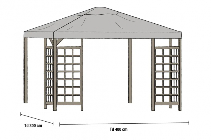 Hov Tak 3x4 Cm - Grå
