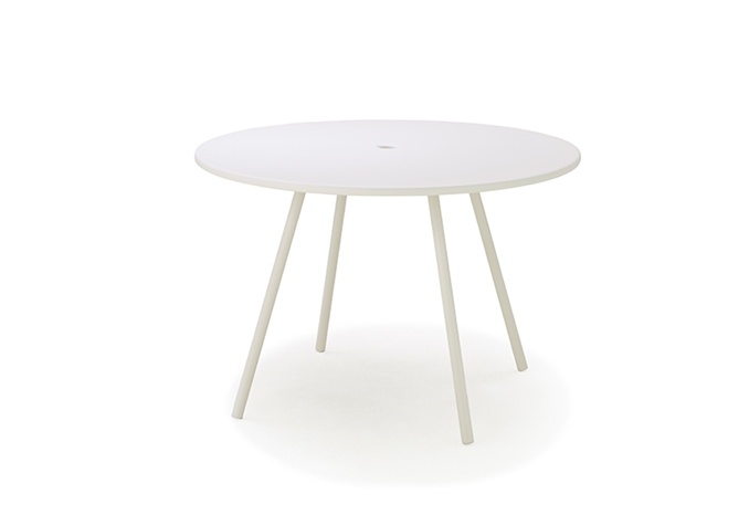 Area bord Ø 110 cm - vit i gruppen Utemöbler / Material / Aluminiummöbler / Matbord - Aluminiummöbler hos Sommarboden i Höllviken AB (11010AW)