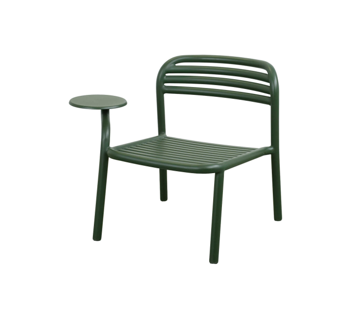 Bliss loungefåtölj m/sidobord höger - dark green