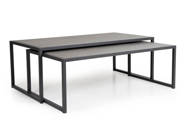 Reims satsbord - grå i gruppen Utemöbler / Material / Aluminiummöbler / Soffbord & Sidobord - Aluminiummöbler hos Sommarboden i Höllviken AB (1156-7-7)