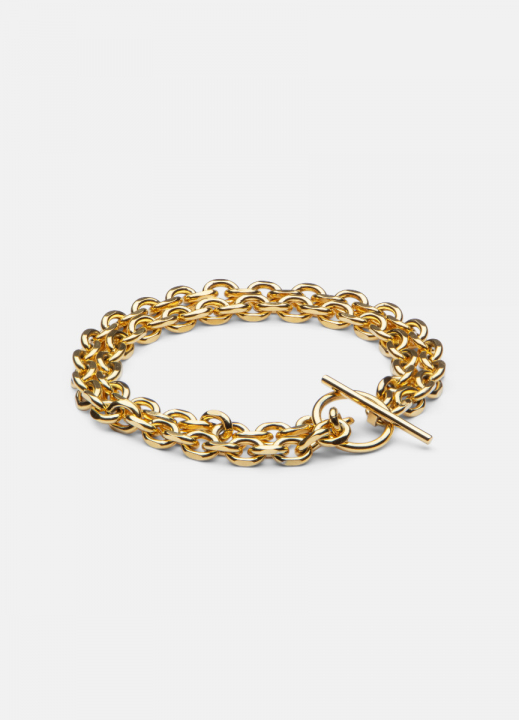 Unité Chain Armband Dubbelt, S - Guldpläterat
