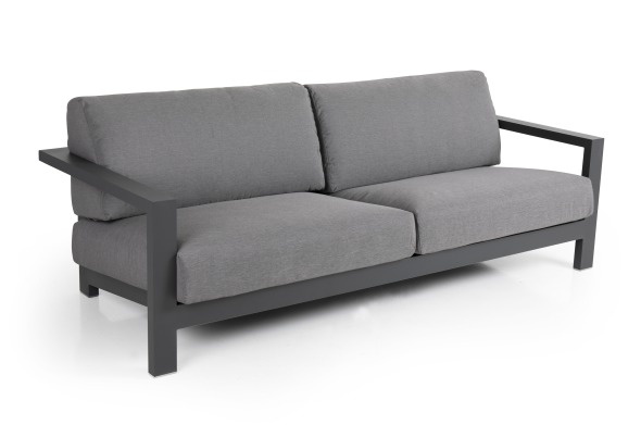 Amesdale 3-sits soffa - antracit/ljusgrå dyna i gruppen Utemöbler / Material / Aluminiummöbler / Lounge - Aluminiummöbler hos Sommarboden i Höllviken AB (1193-7-07)