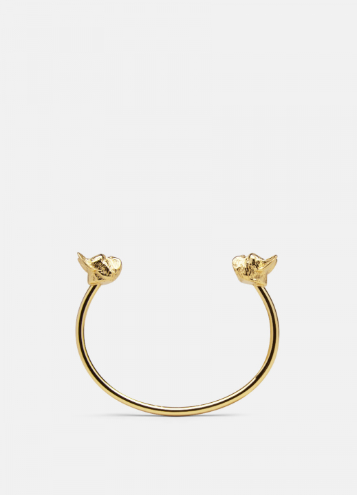 French Bulldog Armband, S - Guldpläterad