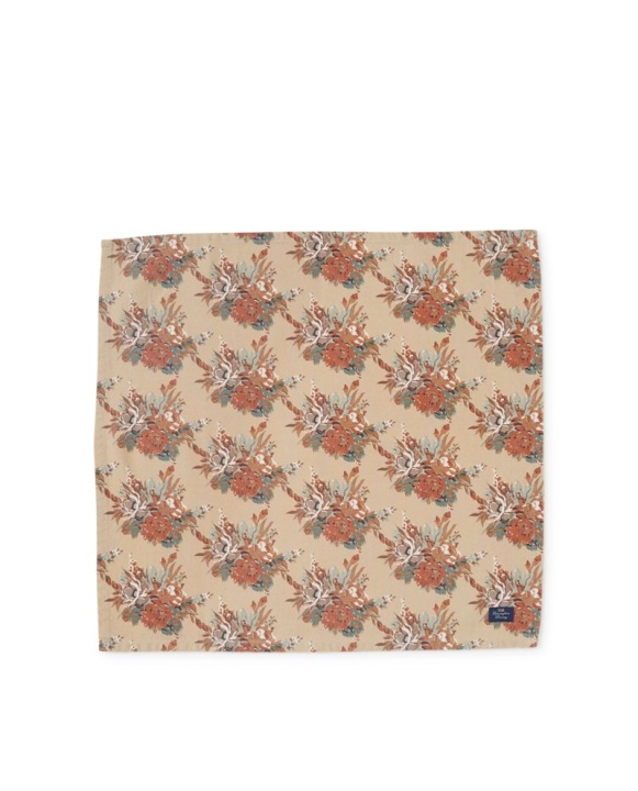 Printed Multi Flower bomullsservett - beige/multi i gruppen Inredning / Kök & Dukning / Kökstextilier hos Sommarboden i Höllviken AB (12110133-2701)