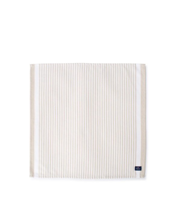 Striped cotton servett - light beige/white i gruppen Inredning / Kök & Dukning / Servering & Servetter hos Sommarboden i Höllviken AB (12110134-2030)