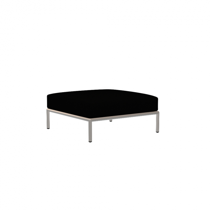 LEVEL ottoman - char/muted white