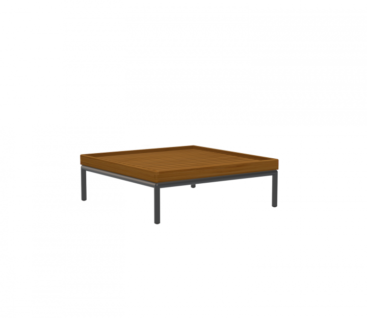 LEVEL Cafébord - 81x81 Cm - Bamboo/dark Grey